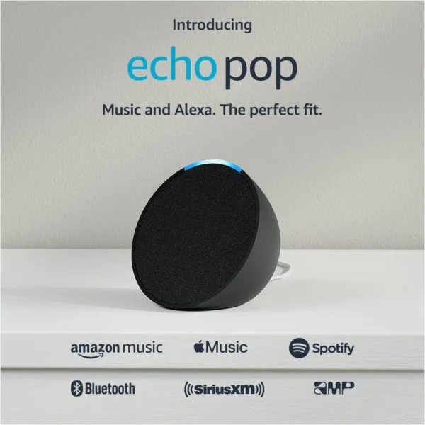 Echo Pop Amazon Parlante Inteligente Sonido Definido Y Alexa